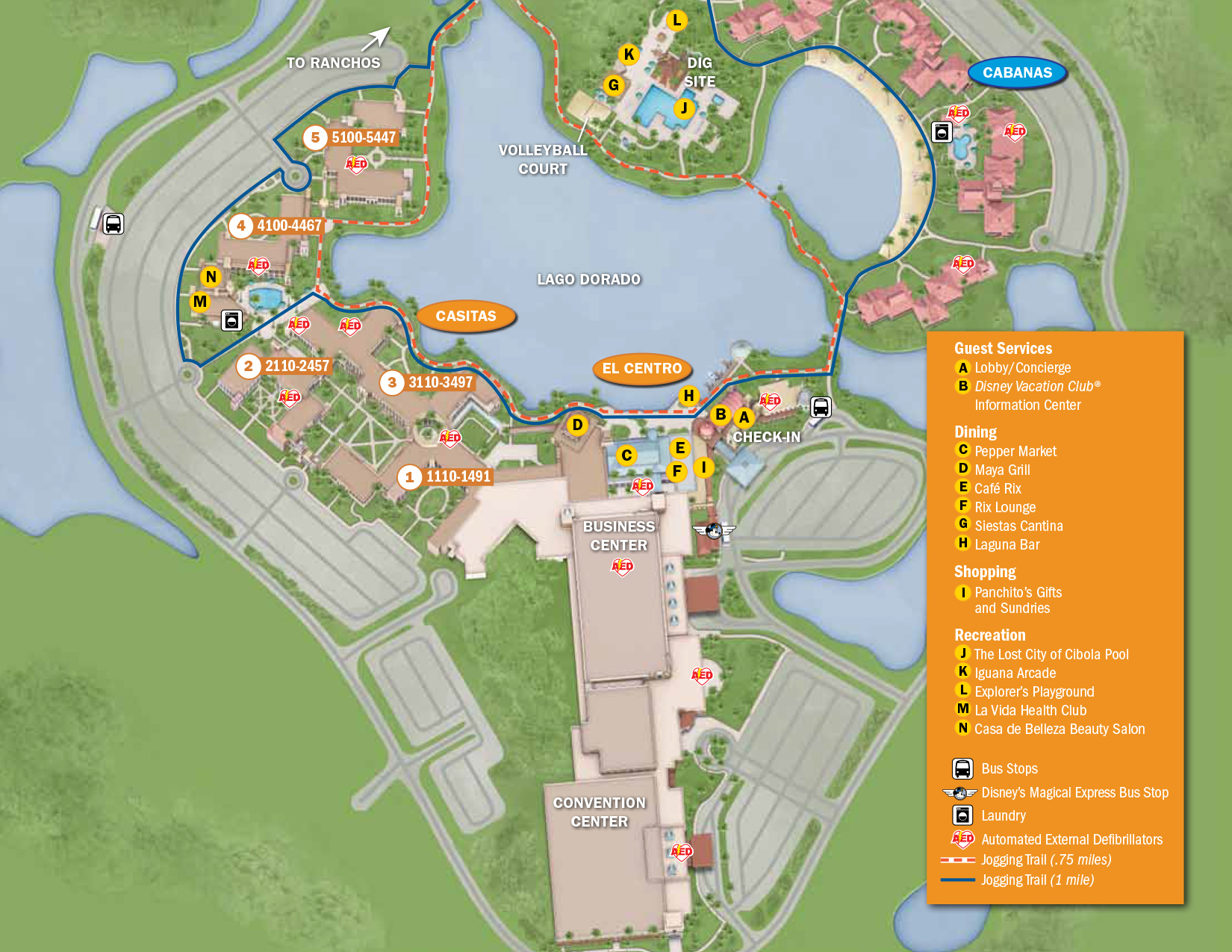 Coronado Springs Resort Map